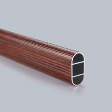 Aluminum alloy double-grained clothes rail. Clothes rail. Wardrobe closet oval clothes rail. Clothes pass tube. Thicken hanging tube