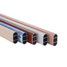 Aluminum alloy double-grained clothes rail. Clothes rail. Wardrobe closet oval clothes rail. Clothes pass tube. Thicken hanging tube