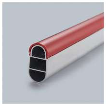 Thick double-tube wardrobe clothes rail. Clothes rail. Hanger rod support clothes rod closet flat aluminum alloy wardrobe rod rubber strip clothing pass