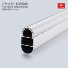 Thick double-tube wardrobe clothes rail. Clothes rail. Hanger rod support clothes rod closet flat aluminum alloy wardrobe rod rubber strip clothing pass