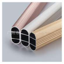 Double fine-grained clothing. Clothes rail. Flat tube clothing through the cabinet inside the hanging rod flange seat clothes rod support aluminum alloy crossbar custom