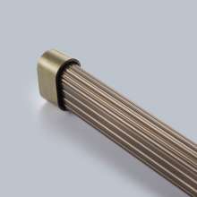Double-hole clothing through thick aluminum alloy clothes rail. Yitong. Thickened and reinforced custom-made cutting wardrobe pole flange