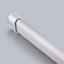 Double-hole clothing through thick aluminum alloy clothes rail. Yitong. Thickened and reinforced custom-made cutting wardrobe pole flange