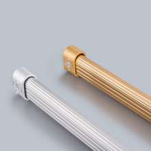 Double-hole clothing through thick aluminum alloy clothes rail. Yitong. Thickened and reinforced custom-made cutting wardrobe pole flange