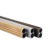 Double-hole clothing through thick aluminum alloy clothes rail. Yitong. Thickened and reinforced custom-made cutting wardrobe pole flange