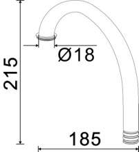 Manufacturers supply faucet accessories abs plastic chrome plating tube TF-5033