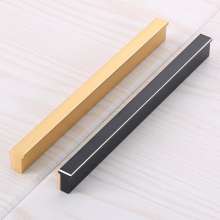 Extra long aluminum alloy handle, Nordic cabinet door handle in hand, cabinet closet handle, cabinet black door handle, gold handle, long handle, long handle, furniture accessories, cabinet handle