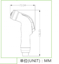 Porcelain White ABS Plastic Toilet Angle Valve Spray Gun Bidet Handheld Nozzle Cleaning Small Shower Set HS-P114-1