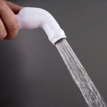 Porcelain White ABS Plastic Toilet Angle Valve Spray Gun Bidet Handheld Nozzle Cleaning Small Shower Set HS-P114-1