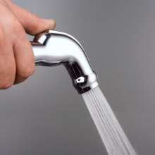 Factory Direct Plating ABS Plastic Toilet Spray Gun Bidet Handheld Nozzle Cleaning Shower Set HS-114