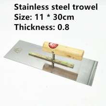 Wooden stainless steel trowel Bricklayer trowel Bricklayer trowel Large trowel light up Long stainless steel trowel Putty