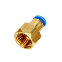 Pneumatic components quick air pipe connector copper internal thread straight through PCF6-01 / 8-02 / 10-03 / 12-04