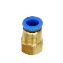 Pneumatic components quick air pipe connector copper internal thread straight through PCF6-01 / 8-02 / 10-03 / 12-04