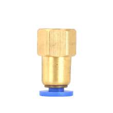 Pneumatic components quick air pipe connector copper internal thread straight through PCF6-01 / 8-02 / 10-03 / 12-04
