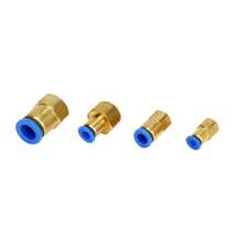 Pneumatic components quick air pipe connector copper internal thread straight through PCF6-01 / 8-02 / 10-03 / 12-04