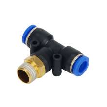 Pneumatic quick plug connector PB4-01 / T type Tee positive thread 6-01 / PB8-02 / PB10-03 to 12-04