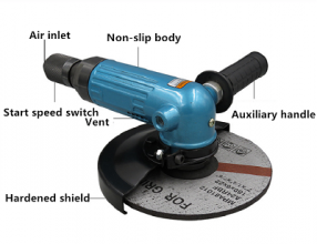 KBA 7 inch pneumatic angle grinder. Industrial grade cutting machine. 125mm pneumatic grinding machine. Grinding and polishing machine tool KP-637A