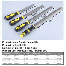 File Double-colored handle Single flat file 300mm Semi-circular file Round file Triangular file File
