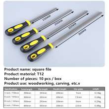 Square file File with two handles Flat file 300mm Semi-circular file Round file Triangular file File