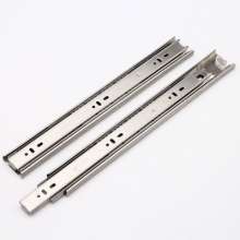 4512 stainless steel three section slide rail. Track. Silent steel ball guide rail. Push-pull drawer slide household hardware