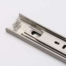 4512 stainless steel three section slide rail. Track. Silent steel ball guide rail. Push-pull drawer slide household hardware