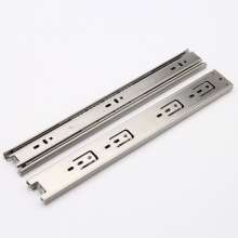 4512 stainless steel three section slide rail. Track. Silent steel ball guide rail. Push-pull drawer slide household hardware