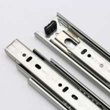 4512 stainless steel three section slide rail. Track. Lock. Mute steel ball rail sliding drawer slide household hardware
