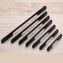 Black handle, aluminum handle, cabinet handle, aluminum alloy handle, drawer cabinet, hardware handle, cabinet handle, furniture accessory handle, hardware accessory