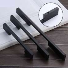Black handle, aluminum handle, cabinet handle, aluminum alloy handle, drawer cabinet, hardware handle, cabinet handle, furniture accessory handle, hardware accessory