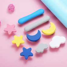 Children's cabinet door handle, cabinet drawer handle, cute cartoon handle, handle accessories, star moon handle, soft cabinet handle, soft handle anti-collision, cabinet accessories