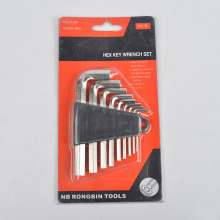 Allen wrench set of 9 Allen wrench set Allen wrench set Flat allen wrench set tool galvanized model complete