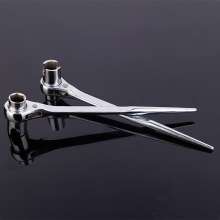 45 # steel long tail U-shaped notched ratchet wrench hand woodworker longer notched ratchet wrench electrophoresis pointed ratchet wrench black two-way pointed ratchet socket wrench ratchet wrench