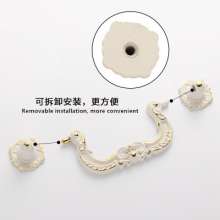 European style furniture accessories, ivory white cabinet handle, drawer ring handle, wardrobe door handle, modern minimalist cabinet handle, door cabinet handle. Furniture accessories, hardware acces