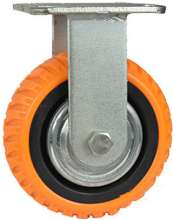 Heavy duty PVC mute orange hot fire wheel hot fire wheel fixed wheel directional wheel caster caster wheel movable wheel caster load bearing 200-400KG caster