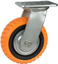 Heavy duty PVC mute orange hot fire wheel hot fire wheel fixed wheel directional wheel caster caster wheel movable wheel caster load bearing 200-400KG caster