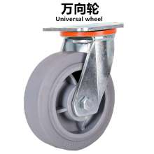 重型TPR静音脚轮 4寸5寸6寸8寸固定轮 定向轮 万向刹车轮 高弹力风火轮 万向轮 拖车轮活动脚轮 轮子承重200-450GK