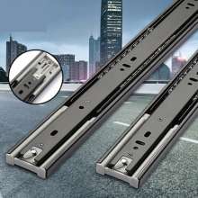 Thickened cabinet drawer slides, wardrobe drawer slides, shoe cabinet drawer rails, buffer slides, three sections of track, drawer accessories, cabinet damping slides, silent track