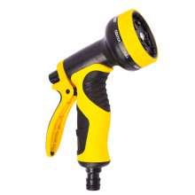 Piloting 9-function water gun with rubber cover High-pressure water gun for car Washing and watering high-pressure gun Green plastic body Washing water gun High-pressure water gun Shower gun Garden sp