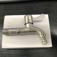 SUS304 stainless steel washing machine faucet long washing machine faucet mop pool faucet surface brushed faucet 4 points faucet bathroom faucet