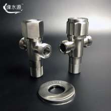 SUS304 stainless steel angle valve. Plumbing bathroom accessories. Bidet. One in and two out thickened triangular valves. Double outlet angle valve. Three-way angle valve D15