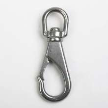 304 stainless steel universal hook. Wire rope accessories. M4 (0 #) chain buckle keychain spring hook dog buckle swivel hook
