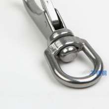 304 stainless steel universal hook. Wire rope accessories. M4 (0 #) chain buckle keychain spring hook dog buckle swivel hook