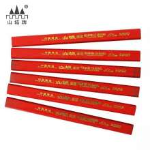 Black core big octagonal woodworking pencil All-red hexagonal pencil environmentally friendly oval pencil woodworking pencil