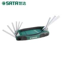 世达（SATA）9件折叠式英制内六角扳手组套  内六角扳手 五金工具  09122