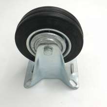 Rubber industrial caster caster caster caster single brake directional wheel industrial caster movable wheel screw low gravity furniture caster wheel