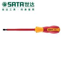 Star (SATA) G series three-color handle flat-blade insulated screwdriver screwdriver. hardware tools. 2.5X75mm 61314