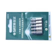 Star (SATA) 5-piece set 6.3MM series 25MM long center hole flower-shaped screwdriver head. Screwdriver. Hardware tools 59245