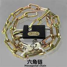 7.8 * 0.9 hexagon chain universal bicycle lock anti-theft lock iron chain lock iron chain lock universal bicycle lock chain lock bicycle lock wire lock