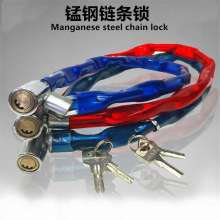 0.8 manganese steel chain lock universal bicycle lock anti-theft lock iron chain lock iron chain lock universal bicycle lock chain lock bicycle lock wire lock