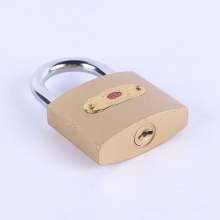 One-word imitation copper padlock Fir ring printed thickened one-word padlock Imitation copper anti-theft drawer door lock Multi-specification lock household small padlock